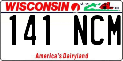 WI license plate 141NCM