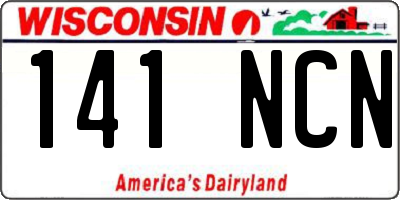WI license plate 141NCN