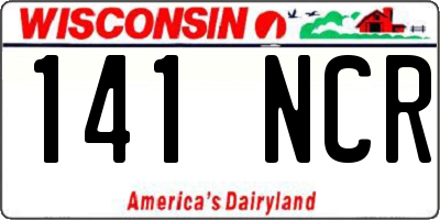 WI license plate 141NCR