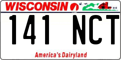 WI license plate 141NCT