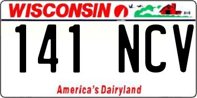 WI license plate 141NCV