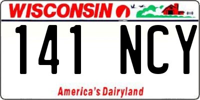 WI license plate 141NCY
