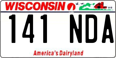 WI license plate 141NDA
