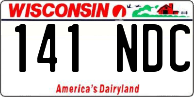 WI license plate 141NDC