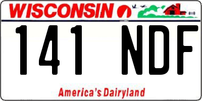 WI license plate 141NDF