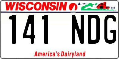 WI license plate 141NDG