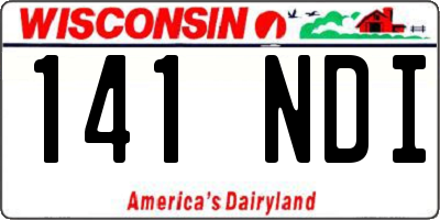 WI license plate 141NDI