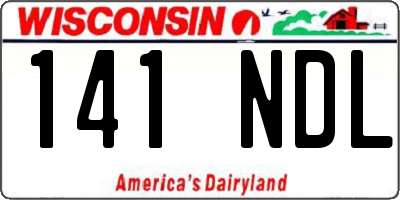 WI license plate 141NDL
