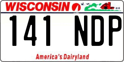 WI license plate 141NDP