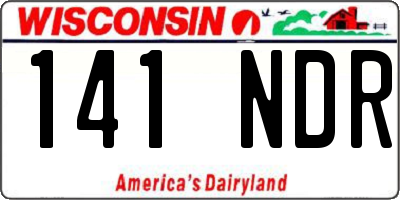 WI license plate 141NDR