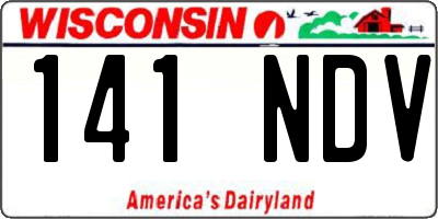 WI license plate 141NDV