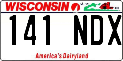 WI license plate 141NDX