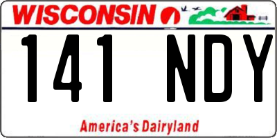 WI license plate 141NDY