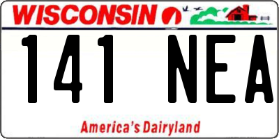 WI license plate 141NEA