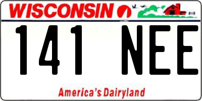 WI license plate 141NEE