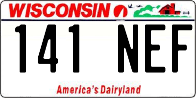 WI license plate 141NEF