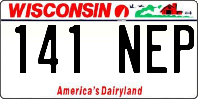WI license plate 141NEP