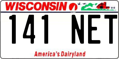 WI license plate 141NET