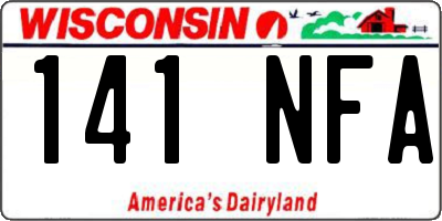 WI license plate 141NFA