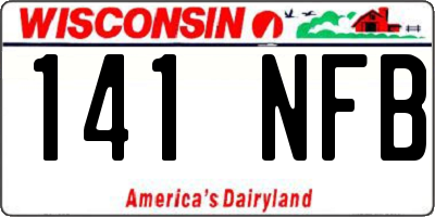 WI license plate 141NFB