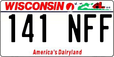 WI license plate 141NFF