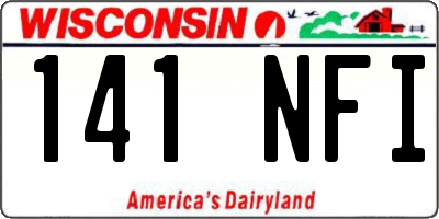 WI license plate 141NFI