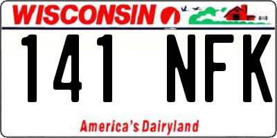 WI license plate 141NFK