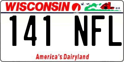 WI license plate 141NFL