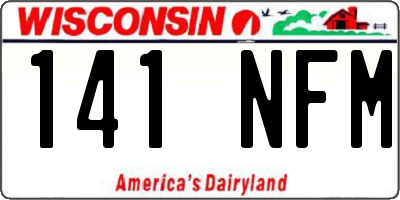 WI license plate 141NFM