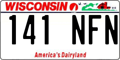 WI license plate 141NFN