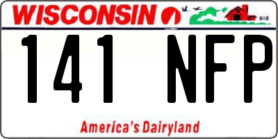 WI license plate 141NFP