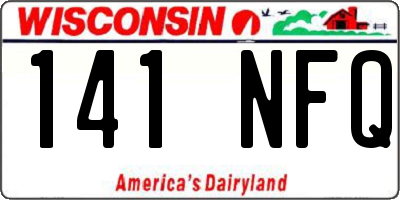 WI license plate 141NFQ