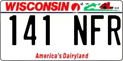 WI license plate 141NFR