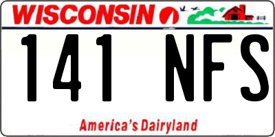 WI license plate 141NFS