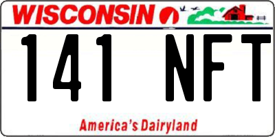 WI license plate 141NFT