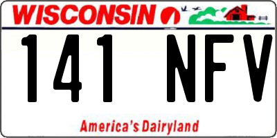 WI license plate 141NFV