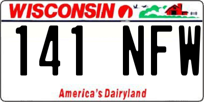 WI license plate 141NFW