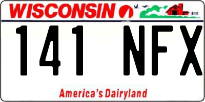 WI license plate 141NFX