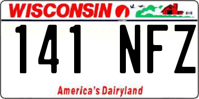WI license plate 141NFZ
