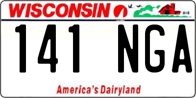 WI license plate 141NGA