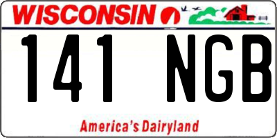 WI license plate 141NGB
