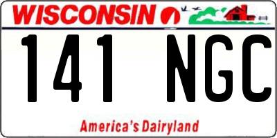 WI license plate 141NGC