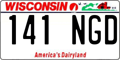 WI license plate 141NGD