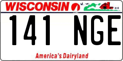 WI license plate 141NGE