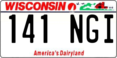 WI license plate 141NGI