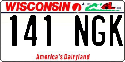 WI license plate 141NGK
