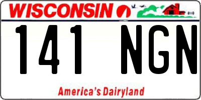 WI license plate 141NGN