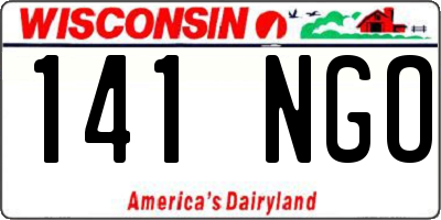 WI license plate 141NGO