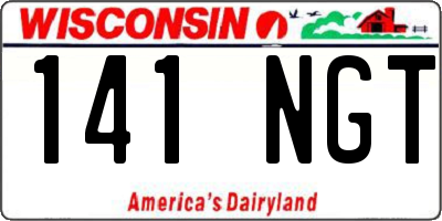 WI license plate 141NGT