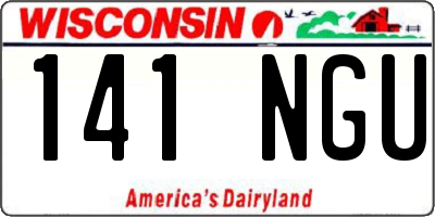 WI license plate 141NGU